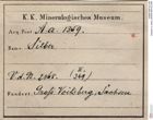 Etiketten zu Silber (NHMW-MIN-Aa1359)